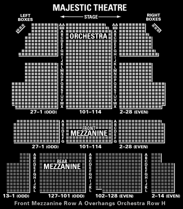 Majestic Theatre Broadway Seating Chart