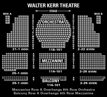 Walter Kerr Theatre Seating Chart View